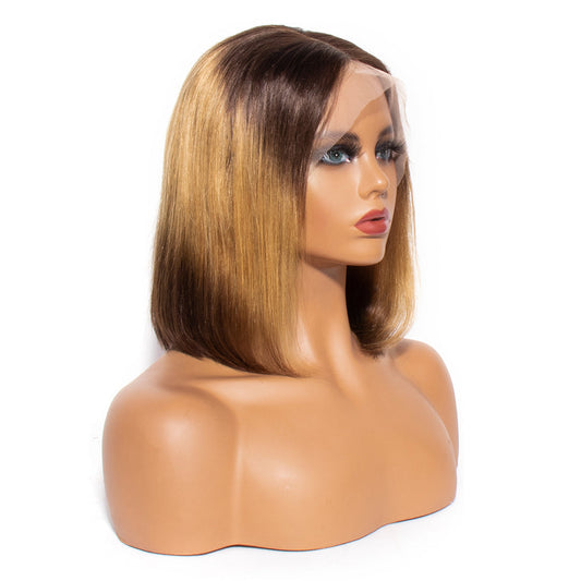 Human Hair Straight Bob Wig 13x4 Front Lace Wig