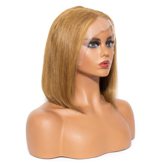 Straight Human Hair Bob Wig 13x4 Lace Front Wig Color