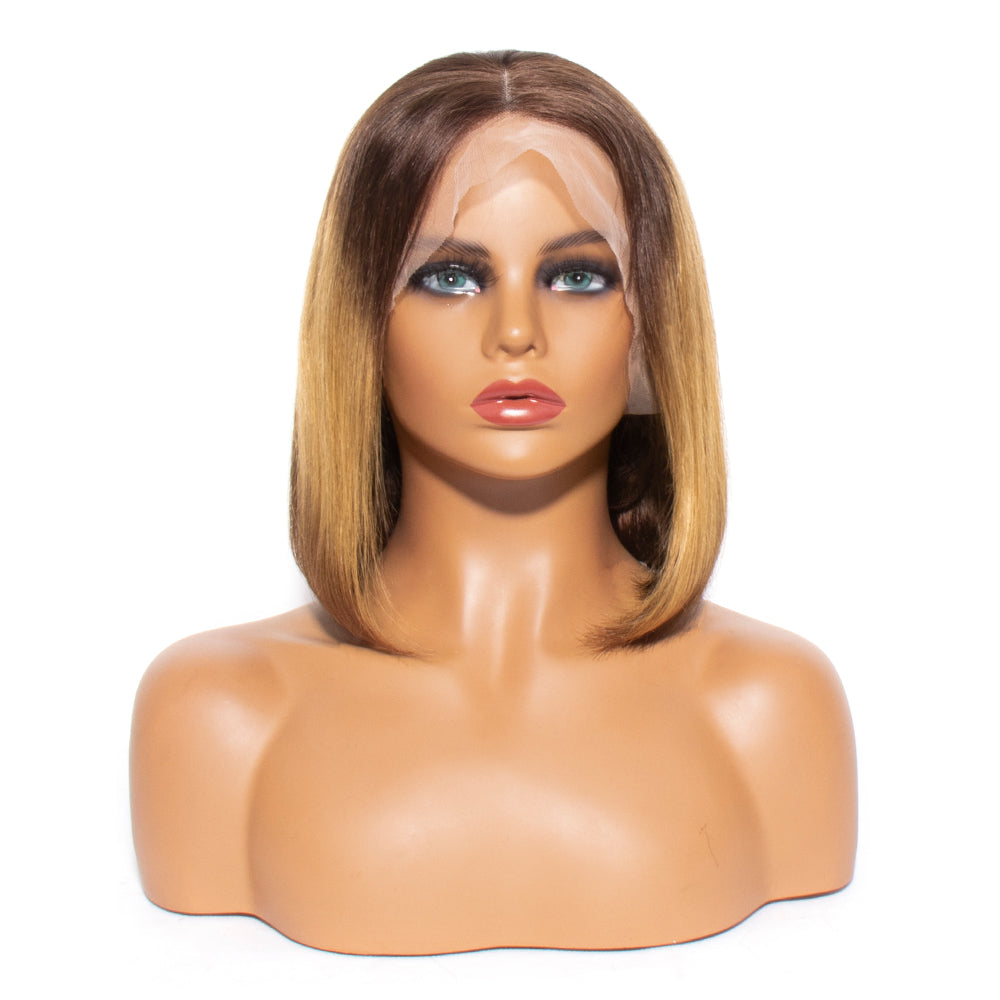 Human Hair Straight Bob Wig 13x4 Front Lace Wig