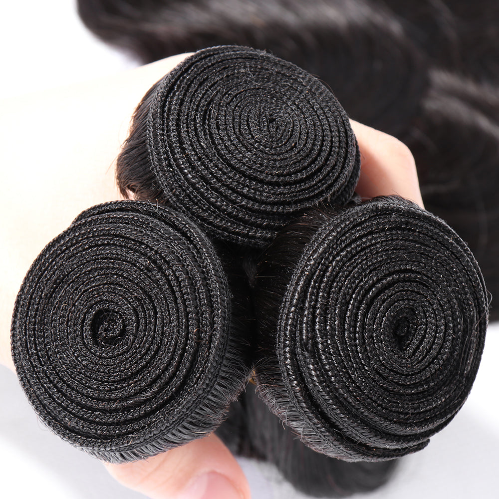 Brazilian Hair Body Wave Human Hair Natural Color 3 Bundles No Tangle