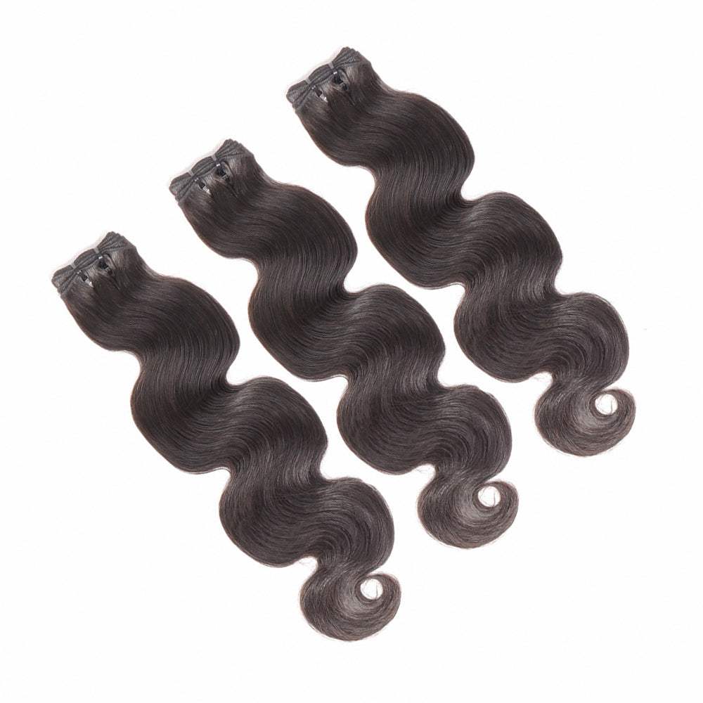 Funmi Body Wave Hair Bundles Human Hair 3 Bundles Fumi Hair Weaves Double Drawn Natural Black Color Hair Extension