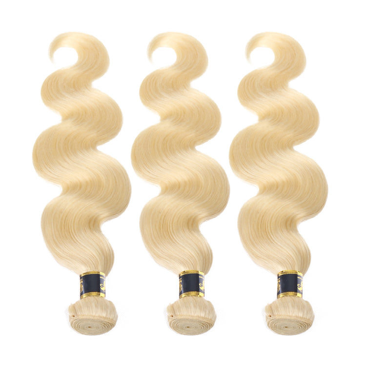 613 Blonde Bundles with 4x4 Closure Brazilian Body Wave 3 Bundles with Closure Blonde Human Hair Bundles with Closure