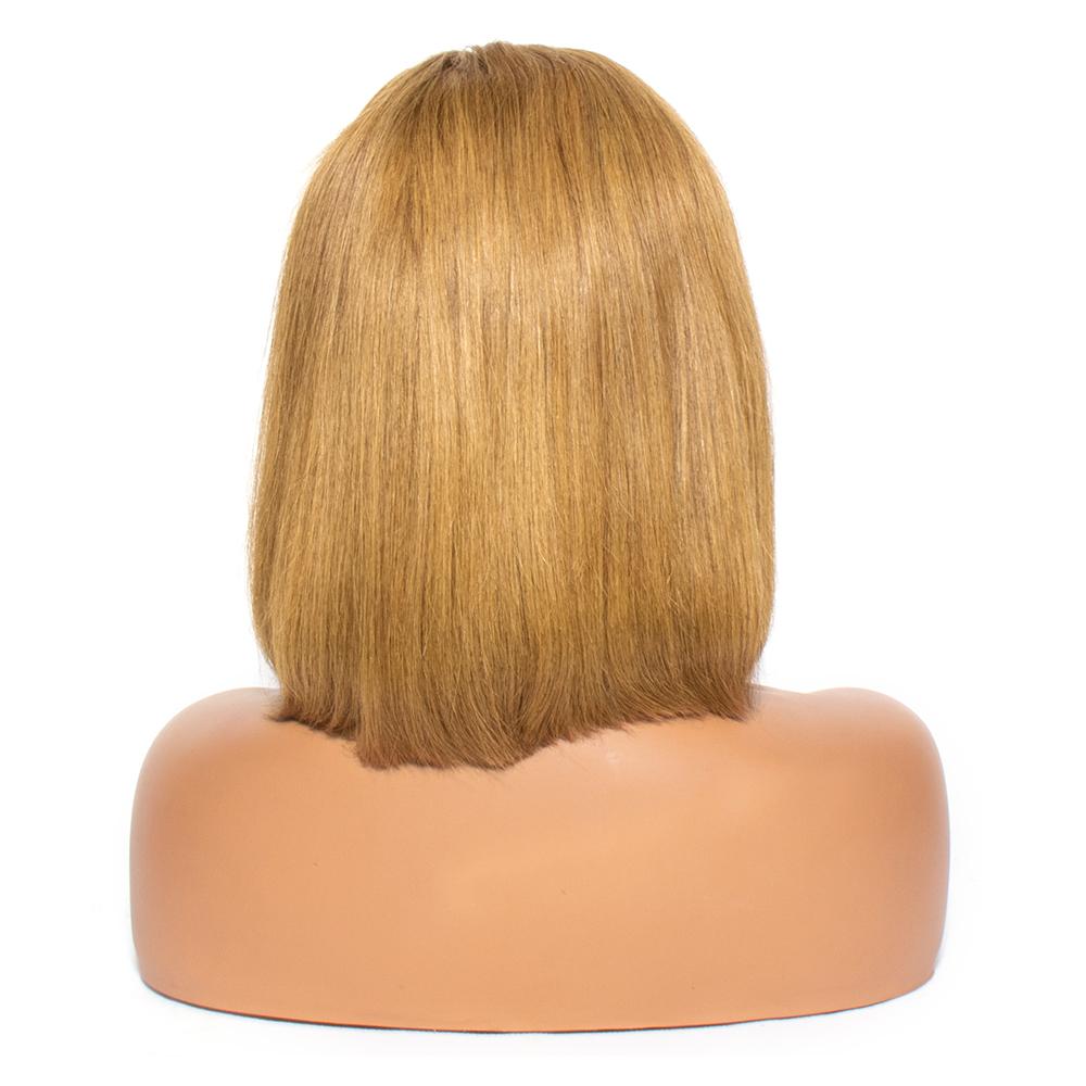 Straight Human Hair Bob Wig 13x4 Lace Front Wig Color