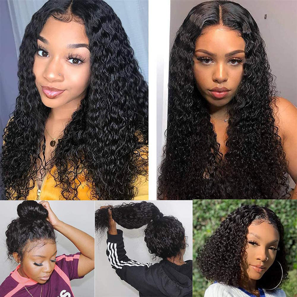 Unprocessed Virgin Hair Italian Curly Full Lace Wig Pre Plucked Wet and Wavy Human Hair Wig Glueless Italian Wave Lace Wigs