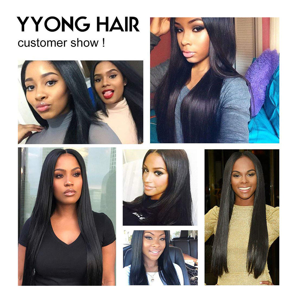 Unprocessed Human Hair Brazilian Lace Closure Straight Hair 4x4 Free Part Lace Closure Natural Black