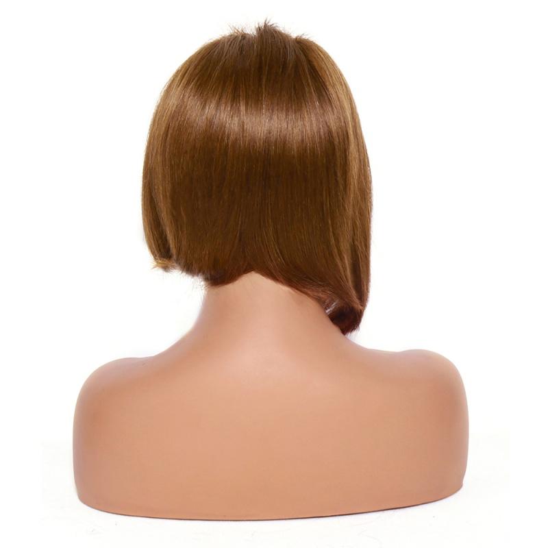 Pixie Cut Wig Short Straight Bob Wig 13X4 Lace Front Human Hair Wigs Highlight P613/27 Color