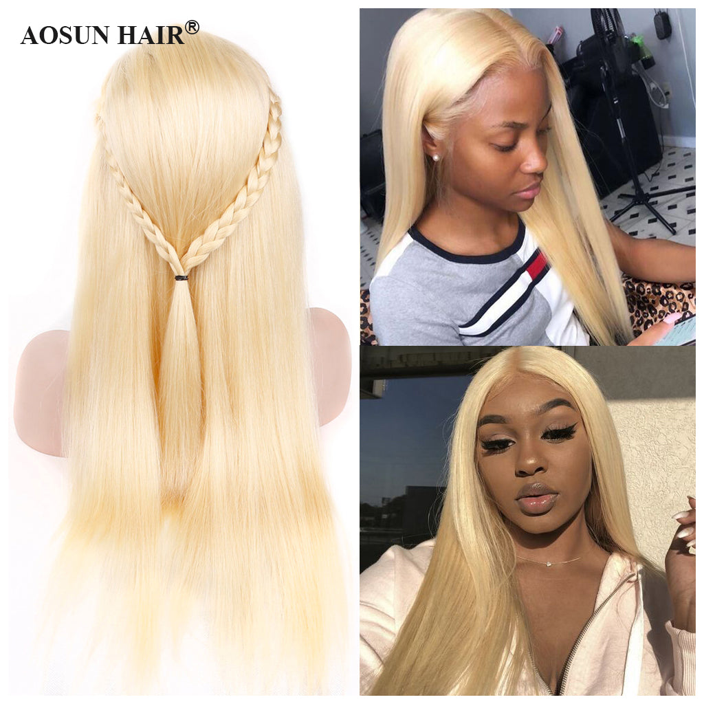 Blonde 613 Front Lace Wig Human Hair Wigs For Women Straight 13x4 Lace Frontal Wig