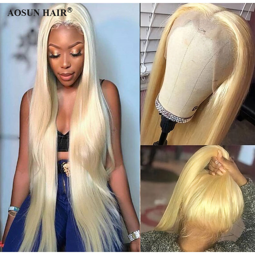 Blonde 613 Front Lace Wig Human Hair Wigs For Women Straight 13x4 Lace Frontal Wig