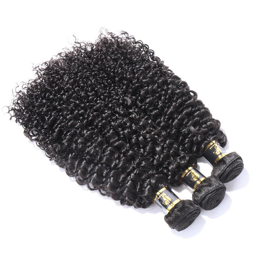 Brazilian Hair Kinky Curly Hair Bundles, Natural Black Curly Human Hair Extensions