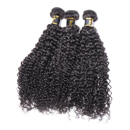 Brazilian Hair Kinky Curly Hair Bundles, Natural Black Curly Human Hair Extensions