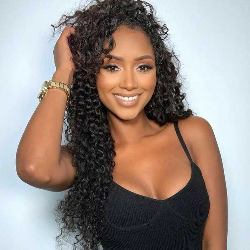 Ear To Ear 13x4 Deep Wave Swiss Lace Frontal With Baby Hair Brazilian Virgin Human Hair Unprocessed Deep Curly for Women