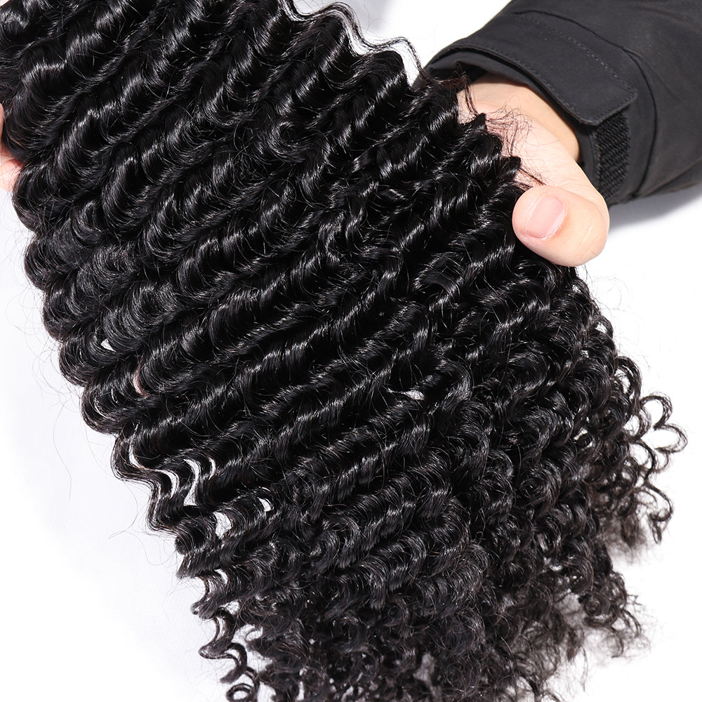 Bundle Deep Curly Virgin Hair Unprocessed Human Hair Deep Wave Weave