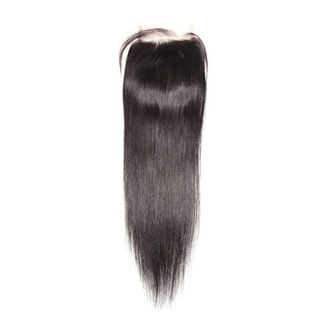 Brazilian Straight Hair 4x4 Lace Closure Hand Tied 100% Human Hair Closure