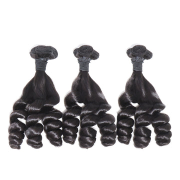 Unprocessed Virgin Hair Funmi Twist Curly Hair 3 Bundles Deal Natural Black Color Fumi Curly Human Hair Weaves