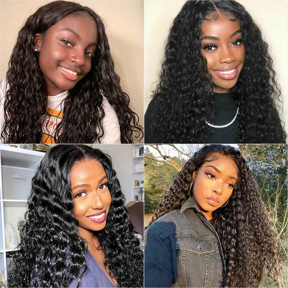 Ear To Ear 13x4 Deep Wave Swiss Lace Frontal With Baby Hair Brazilian Virgin Human Hair Unprocessed Deep Curly for Women