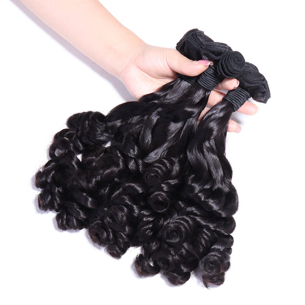 Double Drawn Funmi Loose Wave Hair Bundles Natural Black Fumi Loose Wave 3 Weaves Human Hair Extensions